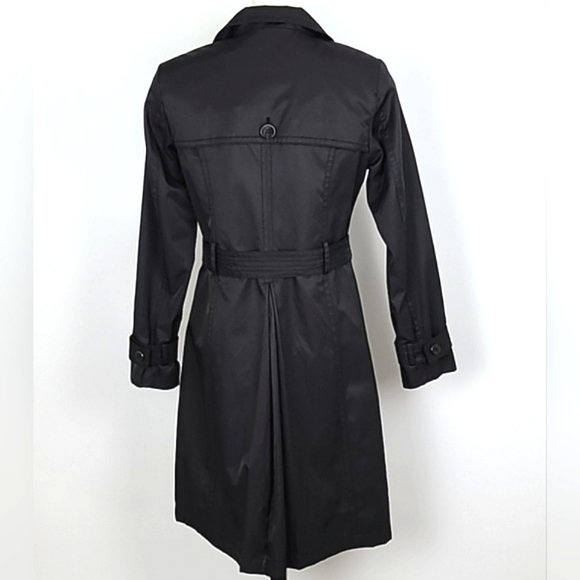 Hilary Radley Fit & Flare Trench Coat Black Size Small - Picture 3 of 16